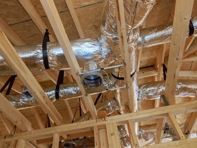 a ductwork of a ceiling-ducted air conditioning system
