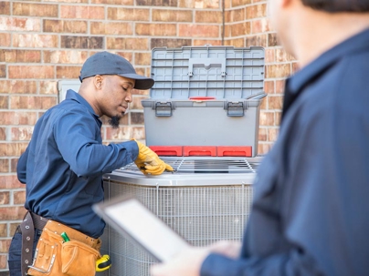 an HVAC maintenance
